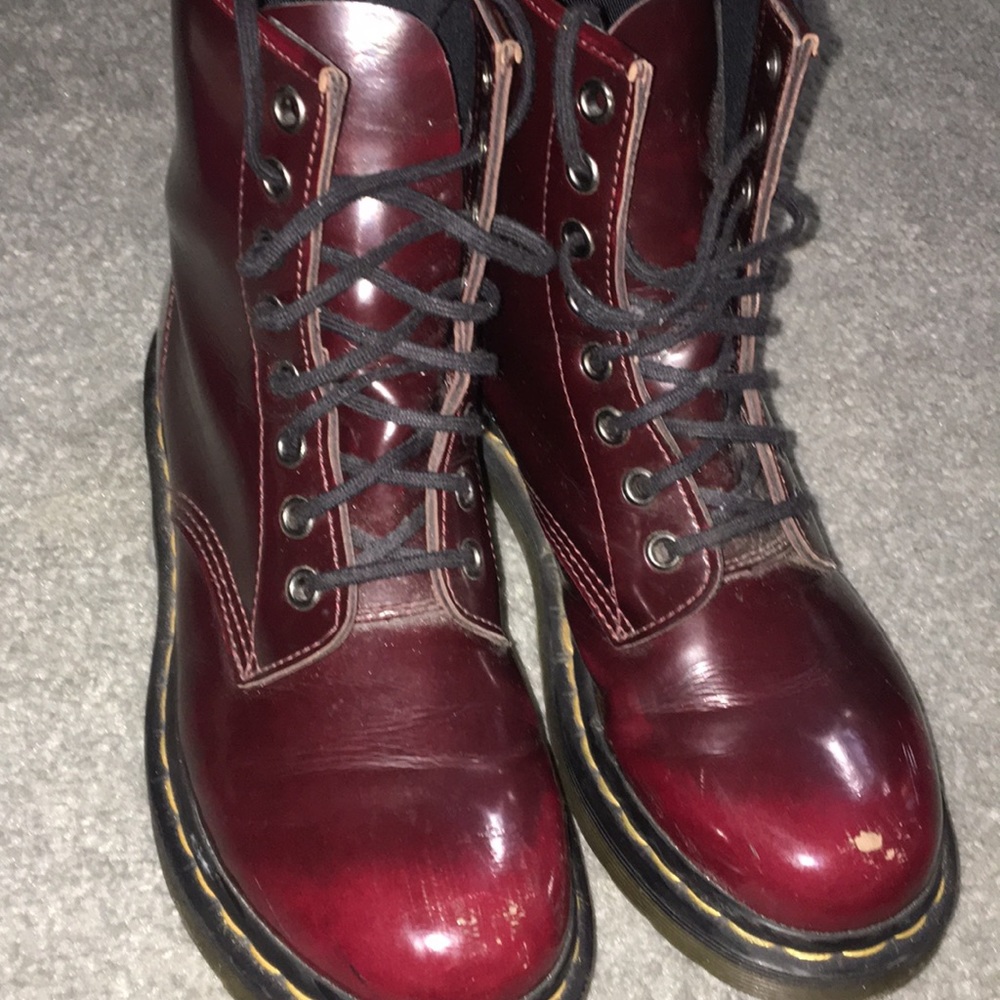 Maroon Dr. Martens
